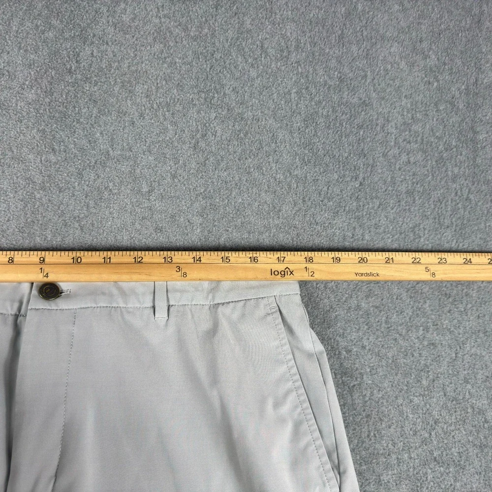 Johnnie O Mulligan Shorts Men 35 Gray Performance Stretch Preppy Golf 9